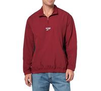 Reebok Men's Identity Cross Check Woven Top Jacket, Rich Maroon, Large