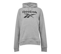 Reebok Mens Identity Fleece Hoodie Medium Grey Heather/Black L