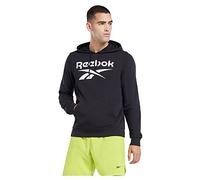 Reebok Men's Identity French Terry Vector Pullover Long Sleeve Graphic Sweatshirt, Black, S