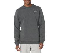 Reebok Men's Identity Small Logo Fleece Crew Sweatshirt, Dark Grey Heather, S