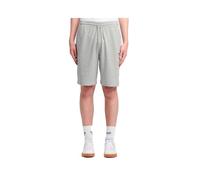 Reebok Men's Identity Small Logo FT Short, Medium Grey Heather/Vector RED, M