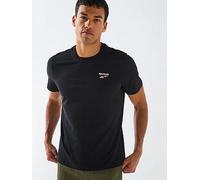 Reebok Mens Identity Small Logo Tee - Black, Black, Size S, Men Black