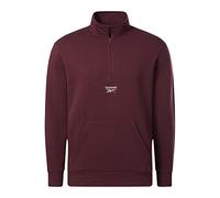 Reebok Men's Identity Vintage Sport Quarter Zip Sweatshirt, Classic Maroon, XL