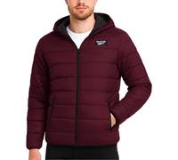 Reebok Men's Jacket - Lightweight Hooded Quilted Puffer Coat - Warm Insulated Winter Jacket for Men (S-4X), Classic Maroon, X-Large