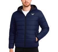 Reebok Men's Jacket - Lightweight Hooded Quilted Puffer Coat - Warm Insulated Winter Jacket for Men (S-4X), Solid Vector Navy, XL