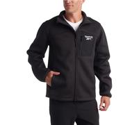 Reebok Men's Lightweight Fleece Jacket - Full Zip Up Active Fleece Jacket for Men - Performance Jacket for Men (M-XXL), Black Heather/Black, XXL