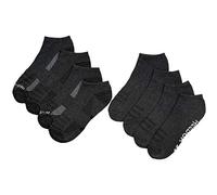 Reebok Men's Low Cut Socks Cushion Performance Training, Black, 8 Pairs