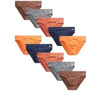 Reebok Men's Underwear - Quick Dry Performance Low Rise Briefs (10 Pack), Blue/Orange/Grey, XL