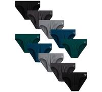 Reebok Men's Low Rise Briefs - 10 Pack Silky Touch Performance Underwear Briefs for Men, Tagless for Your Comfort (Size S-XL), Maritime Blue/Forged Iron/Green/Black, M