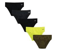 Reebok Men's Low Rise 5-Pack Briefs – Soft Cotton, Contour Pouch – L