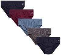 Reebok Men's Low Rise Briefs - 5 Pack Cotton with Contour Pouch - Blue/Navy/Grape S