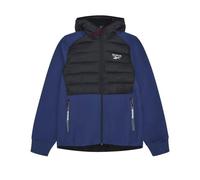 Reebok Mens Mixed Media Jacket - Batik Blue - S - Batik Blue - 94% Polyester/6% Spandex