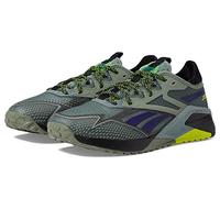 Reebok Mens Nano X2 TR Adventure Shoes Training Shoe, Harmony Green/Core Black/Solar Acid Yellow, 10