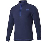 Reebok Men's Outerwear Quarter-Zip Polarfleece Vector Navy S