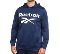 Reebok Men's Performance Pullover Hoodie - Graphic Hooded Activewear Sweatshirt, Dress Blues, Medium