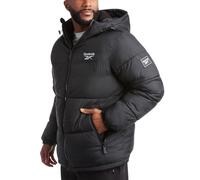Reebok Men's Puffer Jacket - Heavyweight Quilted Puffer Coat with Wide Hood - Weather Resistant Ski Jacket for Men (M-XXL), Black, X-Large