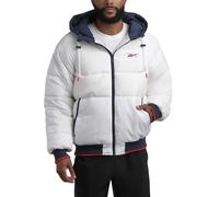 Reebok Men's Puffer Jacket - Heavyweight Weather Resistant Quilted Puffer Coat Rib Cuff - Ski Jackets for Men (Sizes: M-XXL), White, X-Large