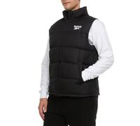Reebok Mens Puffer Vest for Winter, Lightweight Down Alternative, Men's Outerwear Vests, Winter Vest for Men, Puffy Vest, Black, S