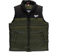 Reebok Mens Puffer Vest - Full Zip Midweight Thick Insulated Sleeveless Jacket for Men - Outdoor Quilted Puffer Winter Vest, Olive, L