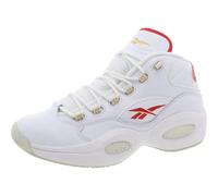 Reebok Mens Question Mid Fitness Workout Basketball Shoes, White, 10 Women/8.5 Men