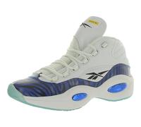 Reebok Mens Question Mid Fitness Workout Basketball Shoes, White, 10 Women/8.5 Men