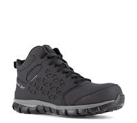 Reebok Men's Rb4060 Sublite Cushion Work Safety Athletic Mid Cut Composite Toe Shoe Black and Gray, 47.5 EU Large