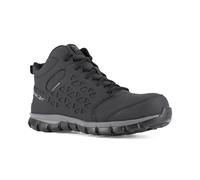 Reebok Men's Rb4060 Sublite Cushion Work Safety Athletic Mid Cut Composite Toe Shoe Black and Gray, 9.5 UK