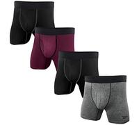 Reebok Men's Rdm 4pk Pbb W. Fly Boxer Briefs (pack of 4) | hletic Stretch Performance Moisture-wicking Fabric, Tag-free Waistband, Reinforced Flatlock Seams