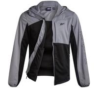 Reebok Mens Sherpa Hoodie - Active Performance Softshell Fleece Warm Outdoor Sherpa Lined Hoodie Zip Up Sweatshirt for Men, Grey, M