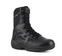 Reebok Men's Stealth 8" Lace-Up Side-Zip Work Boot Black 9.5 D(M) US