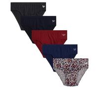 Reebok Mens Underwear Briefs - 5 Pack Quick Dry Soft Stretch Low Rise Briefs for Men - Performance Mens Athletic Underwear, Maritime Blue/Charcoal Heather/Blue/Print/Tibetan Red, M