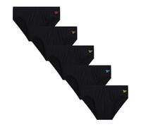 Reebok Men's Briefs - 5 Pack Quick Dry Low Rise Performance Underwear Briefs - Soft Stretch Athletic Men's Bikini Briefs S-XL, Solid Black, L