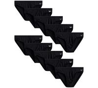 Reebok Men's Underwear - Low-Rise Quick Dry Performance Briefs (10 Pack), Size Large, All Black