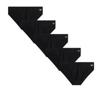 Reebok Men's Underwear - Low-Rise Quick Dry Performance Briefs (5 Pack), Size Medium, All Black