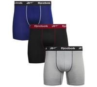 Reebok Men's Underwear - Performance Boxer Briefs (3 Pack) Size large Blue/Black/Light Grey