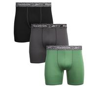 Reebok Men's Underwear - Performance Boxer Briefs (3 Pack), Size X-Large, Sage Green/Grey/Black, Sage Green/Grey/Black, XL