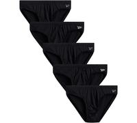 Reebok Men's Underwear - Low-Rise Quick Dry Performance Briefs (5 Pack), Size Medium, All Black
