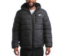 Reebok Mens Winter Jacket - Heavyweight Sherpa Lined Puffer Parka Mens Winter Coat - Insulated Quilted Ski Jacket for Men, Jet Black, S