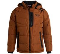 Reebok Mens Winter Jacket - Thick Heavyweight Ski Winter Coat - Warm Insulated Quilted Hooded Puffer Coat for Men, Timber, L