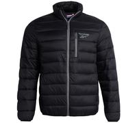 Reebok Mens Winter Jacket - Windproof Water Resistant Quilted Winter Coat - Lightweight Insulated Puffer Jacket for Men, Black, XL