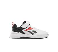 Reebok Nano Play Kids Elastic Lace and Strap Upper Sneaker, Ftwrwhite/Black/Energyred, 19.5 cm