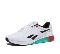 Reebok Nano X5 Mens Shoes, Training and Light Running Sneakers for Men, Footwear White/Black/Energy Red, 12.5 Women/11 Men