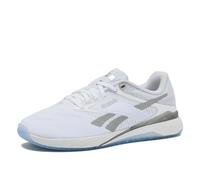 Reebok Women's Nano X5 Sneaker, Footwear White/Barely Grey/Silver Metallic, 8.5