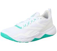 Reebok Women's NFX Trainer Sneaker, Footwear White/Black/Unleashed Green, 8 UK
