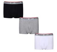 Reebok Ovett Boxers for Men | Pack of 3 Mens Trunks, Breathable & Stretchable Underwear for Men | Multipack Cotton Boxer Shorts, Black, Grey Marl, White, M