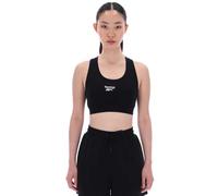Reebok Piper Scoop Neck Small Logo Bra Top Black