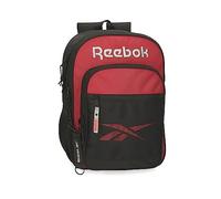 Reebok - Portland School Backpack, Dual Compartment, Black, 30 x 40 x 12 cm, Polyester, 14.4 L