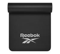 Reebok Pro 10mm Extra-Thick Yoga Mat, 72" x 24" (Solid Black) with Easy Carry Strap, Large Non-Slip Exercise Mat with Ridged Base for Home Workout, Pilates, Floor Exercises & Outdoor Training