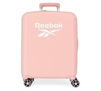 Reebok Roxbury Cabin Bag, Pink, 40 x 55 x 20 cm, Hard ABS, Built-in TSA Lock, 38.4 L, 2 kg, 4 Double Wheels, Hand Luggage