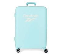 Reebok Roxbury Medium Suitcase, Turquoise, 48 x 70 x 26 cm, Hard ABS, Built-in TSA Lock, 81 L, 2.5 kg, 4 Double Wheels